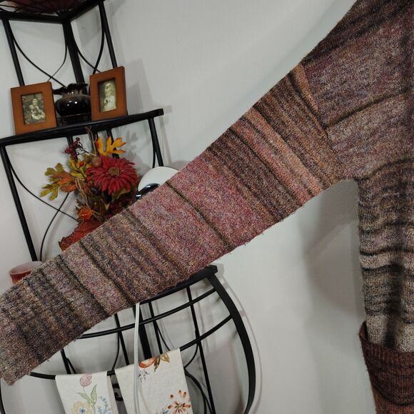 MAX STUDIO Cozy Open Cardigan MEDIUM Women's Wool Blend Long Sleeve Sweater - Picture 5 of 7